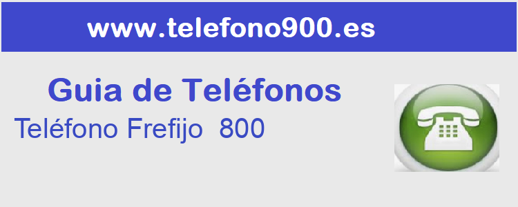 Telefono de  Teléfono Frefijo  800
